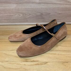 Veronica Beard Ellie Mary Jane Flats in Caramel - Size 10